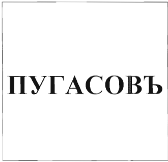 Товарный знак № 38743 «ПУГАСОВЪ»