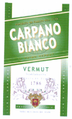 Товарный знак № 46671 «CARPANO BIANCO (комбинир)»