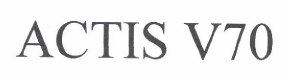 Товарный знак № 47272 «ACTIS V 70»