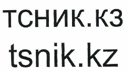 Товарный знак № 48027 «ТСНИК.КЗ tsnic.kz»