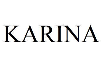 Товарный знак № 56862 «KARINA»