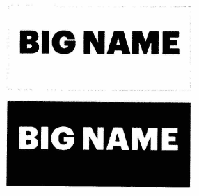 Товарный знак № 57953 «BIG NAME Brand agency»
