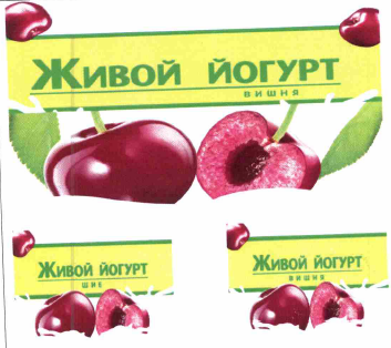 Товарный знак № 63347 «ЖИВОЙ ЙОГУРТ ВИШНЯ ЖИВОЙ ЙОГУРТ ШИЕ»