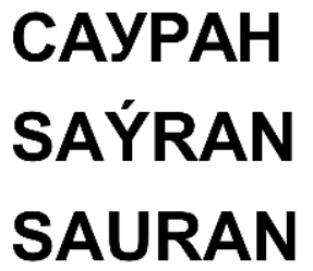 Товарный знак № 64692 «САУРАН SAÝRAN SAURAN»