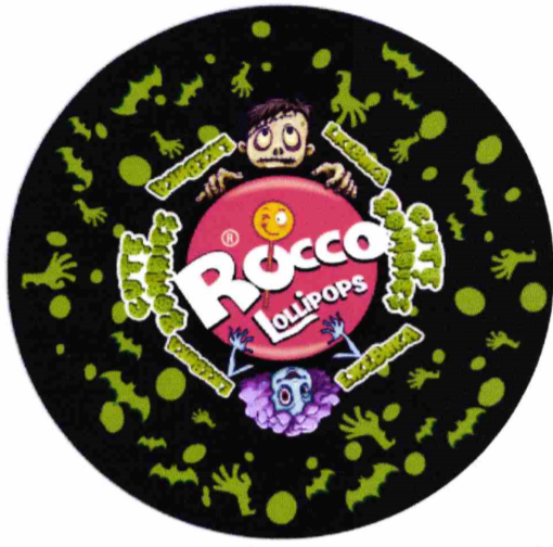Товарный знак № 71507 «Rocco Lollipops Ежевика CUTE ZOMBIES»