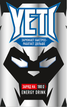 Товарный знак № 74002 «YETI ЗАРЯЖАЕТ БЫСТРЕЕ-РАБОТАЕТ ДОЛЬШЕ З…»
