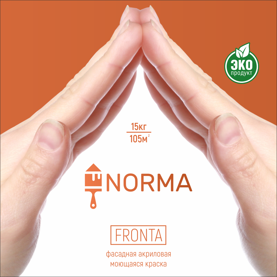 Товарный знак № 74677 «ЭКО продукт 15кг 105м² NORMA FRONTA фас…»