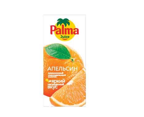 Товарный знак № 78819 «Palma Juice АПЕЛЬСИН апельсиновый сокос…»
