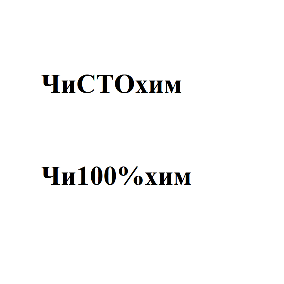 Товарный знак № 77115 «ЧиСТОхим Чи100%хим»
