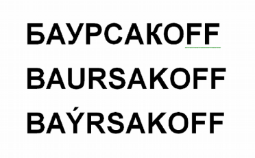 Товарный знак № 80495 «БАУРСАКОFF BAURSAKOFF BAYRSAKOFF»