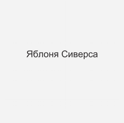 Товарный знак № 83552 «Яблоня Сиверса»