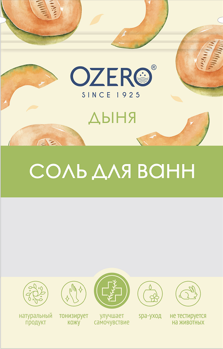 Товарный знак № 83884 «OZERO® SINCE 1925 ДЫНЯ СОЛЬ ДЛЯ ВАНН на…»