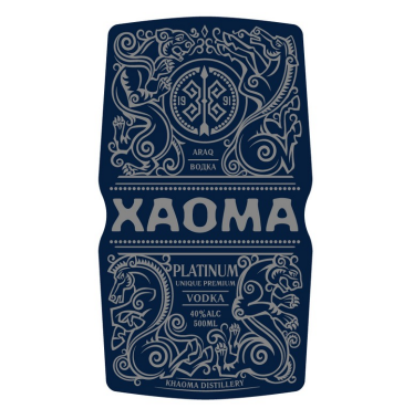 Товарный знак № 85069 «ХАОМА 1991 ARAQ ВОДКА PLATINUM UNIQUE P…»
