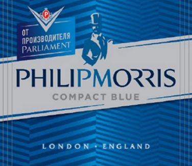 Товарный знак № 84573 «PHILIP MORRIS COMPACT BLUE LONDON ENGLA…»