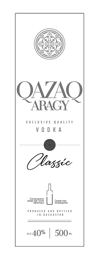 Товарный знак № 87265 «QAZAQ ARAGY EXCLUSIVE QUALITY VODKA CLA…»