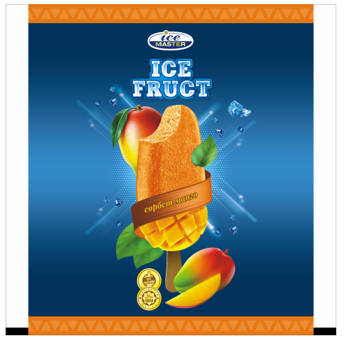 Товарный знак № 85838 «ICE FRUCT МАНГО СОРБЕТ БЕЗ ЛАКТОЗЫ ХАЛА…»