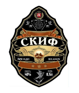Товарный знак № 90535 «А СКИФ БРЕНДИ BRANDY КРЕПОСТЬ КҮШТІЛІГІ…»
