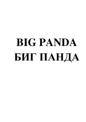 Товарный знак № 89972 «BIG PANDA БИГ ПАНДА»