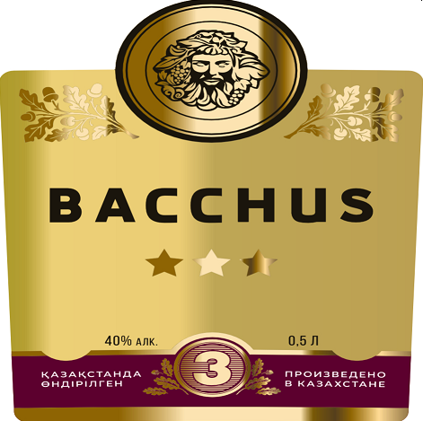 Товарный знак № 94086 «BACCHUS 40% АЛК. 0.5 Л ҚАЗАҚСТАНДА ӨНДІ…»