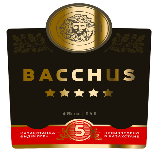 Товарный знак № 94085 «BACCHUS 40% АЛК. 0,5 Л ҚАЗАҚСТАНДА ӨНДІ…»