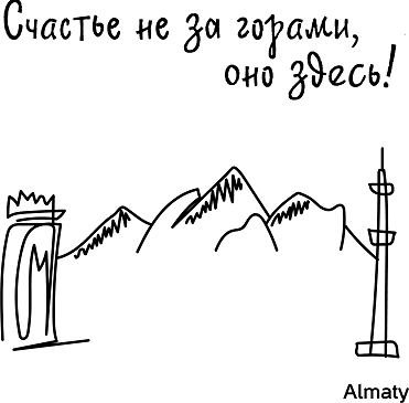 Товарный знак № 92599 «Счастье не за горами, оно здесь! Almaty»