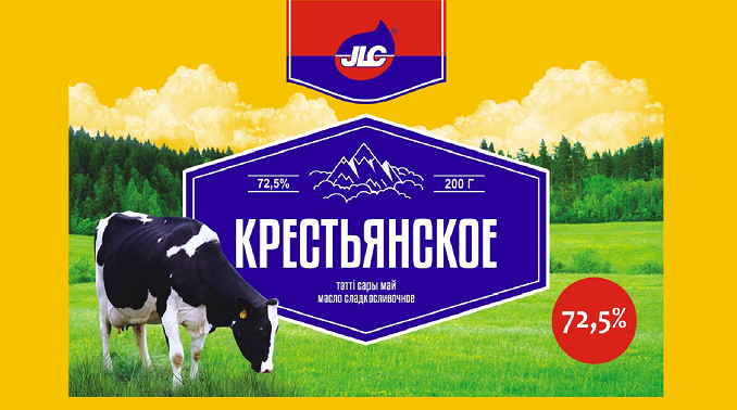 Товарный знак № 92837 «JLC® КРЕСТЬЯНСКОЕ тәтті сары май масло …»