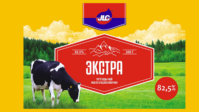 Товарный знак № 92838 «JLC® ЭКСТРА тәтті сары май масло сладко…»