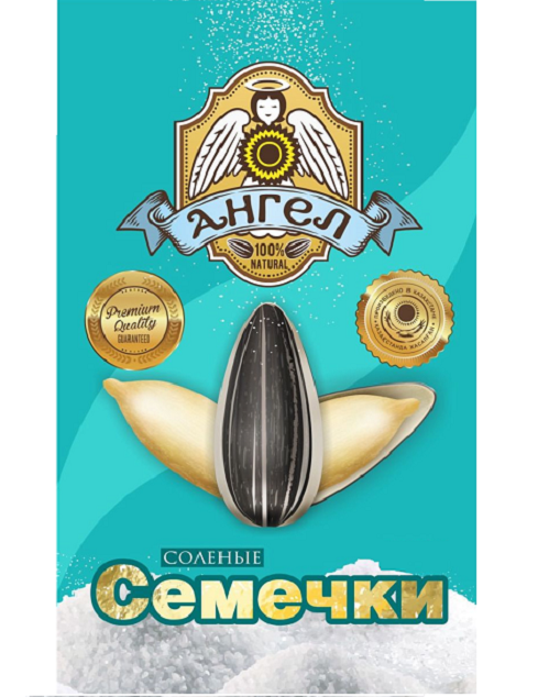 Товарный знак № 97519 «АНГЕЛ СОЛЕНЫЕ Семечки 100% NATURAL Prem…»