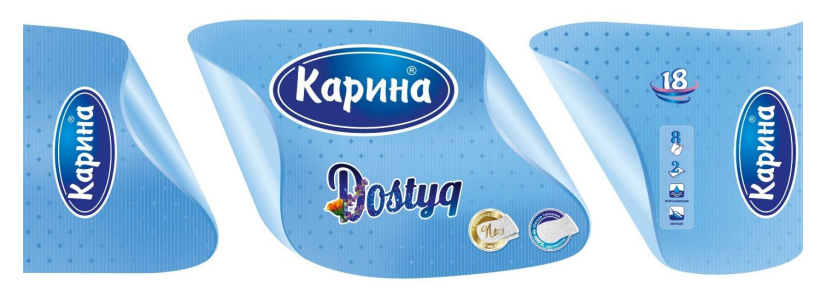 Товарный знак № 102392 «Dostyq Карина® New Новинка Мягкое тисне…»