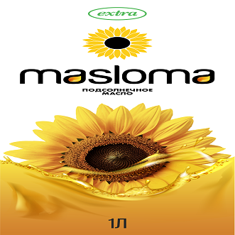 Товарный знак № 100872 «masloma подсолнечное масло extra 1Л»