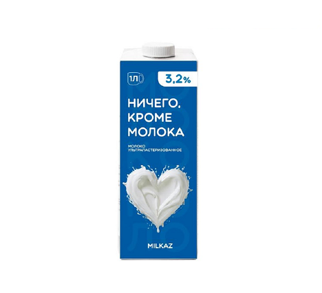 Товарный знак № 101217 «НИЧЕГО, КРОМЕ МОЛОКА MILKAZ молоко ульт…»