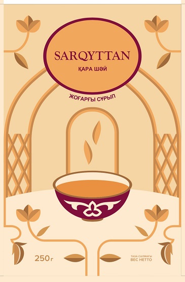 Товарный знак № 107248 «SARQYTTAN қара шәй жоғарғы сұрып 250г т…»