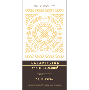Товарный знак № 104268 «ALMA CHOCOLATES™ KAZAKHSTAN ҮЛКЕН БОЛЬШ…»