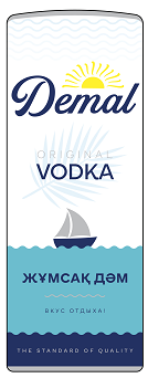 Товарный знак № 106406 «Demal ORIGINAL VODKA ЖҰМСАҚ ДӘМ ВКУС ОТ…»