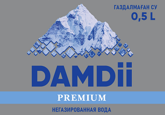 Товарный знак № 112374 «DAMDii ГАЗДАЛМАҒАН СУ, 0,5 L, PREMIUM, …»
