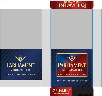 Товарный знак № 109925 «PARLIAMENT MANHATTAN RED (Flatpack)»
