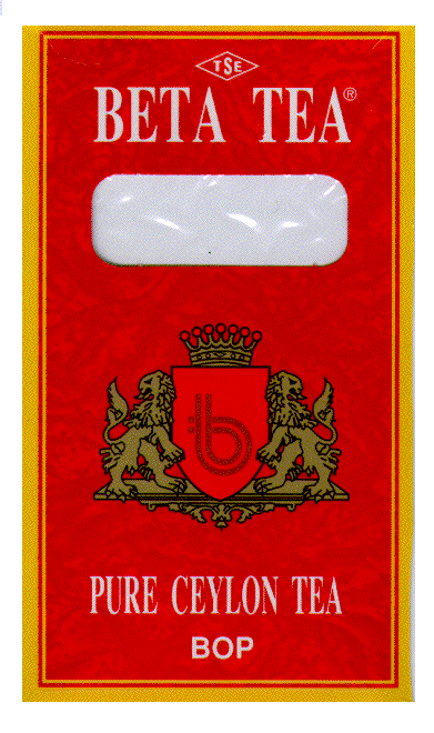 Товарный знак № 6188 «В ВЕТА ТЕА РURЕ СЕYLОN ВОР»
