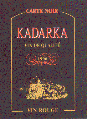 Товарный знак № 12385 «КАDАRКА САRТЕ NОIR VIN RОUGЕ»