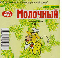Товарный знак № 12374 «АМЗ МАРГАРИН МОЛОЧНЫЙ»