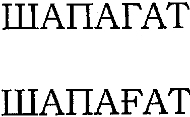 Товарный знак № 30004 «ШАПАГАТ ШАПАҒАТ»
