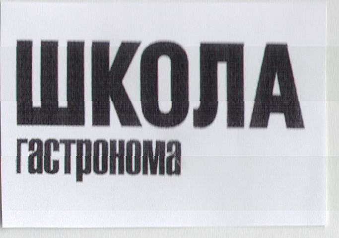 Товарный знак № 21351 «ШКОЛА ГАСТРОНОМА»
