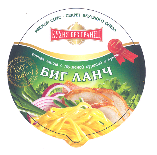 Товарный знак № 25747 «БИГ ЛАНЧ КУХНЯ БЕЗ ГРАНИЦ»