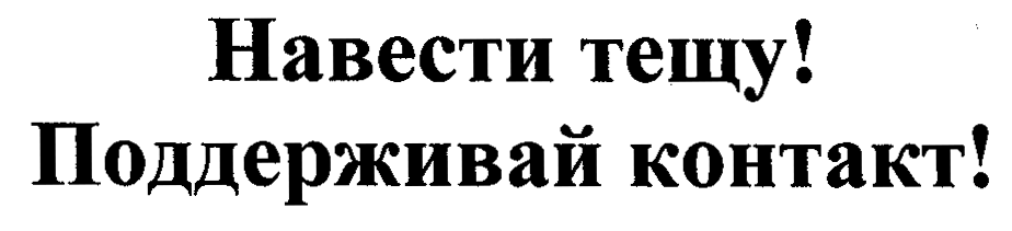 Товарный знак № 25956 «Навести тещу! Поддерживай контакт!»