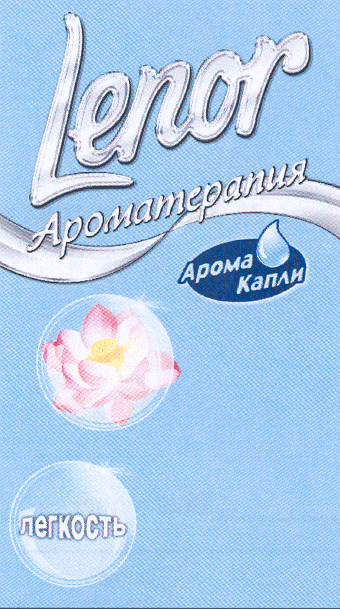 Товарный знак № 29381 «LЕNОR АРОМАТЕРАПИЯ АРОМА КАПЛИ ЛЕГКОСТЬ»